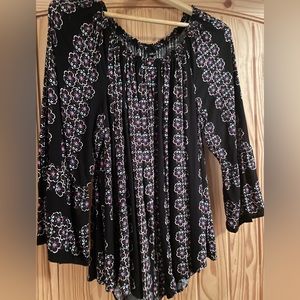 XLarge New Directions Black Blouse